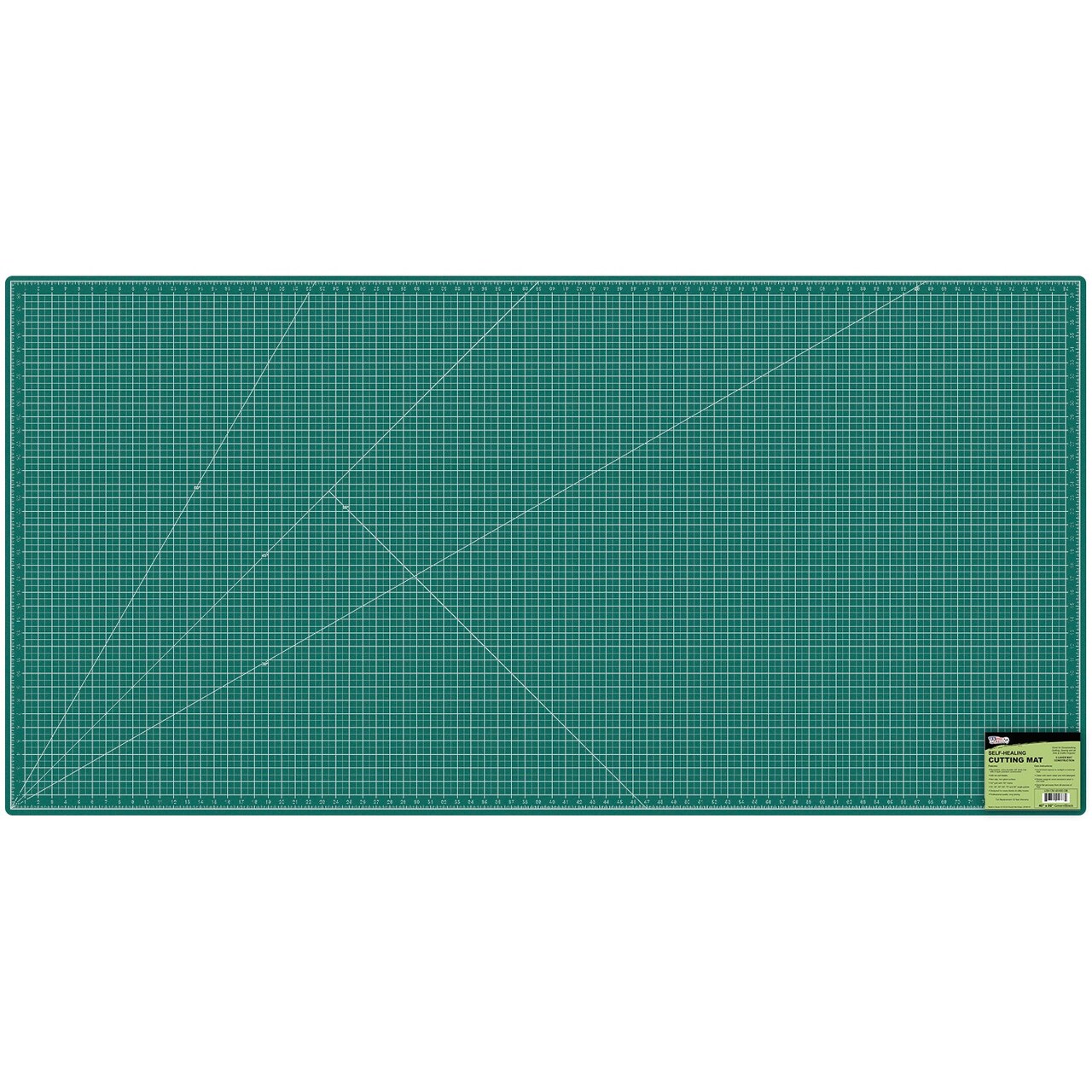 40" x 80" Self-Healing Cutting Mat 5-Ply - Double-Sided Green/Black Craft Mat, Non-Slip Cutting Mats for Crafts, Sewing, Quilting, Scrapbooking
